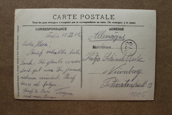 Postcard PC Senlis 1912 washing place laundry architecture Nonette France 60 Oise
